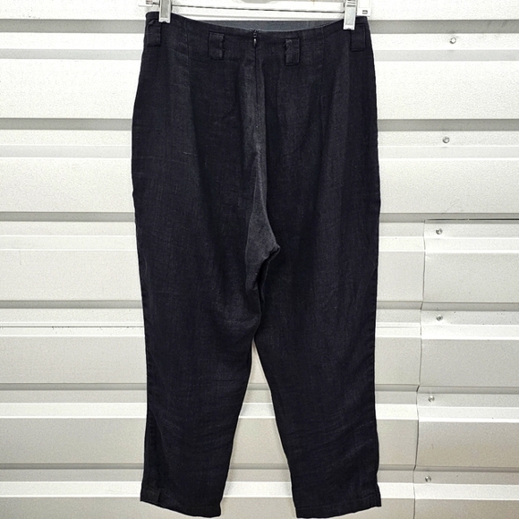 Reformation High-Rise Linen Blend Cropped Capri Coulatte Pants - Picture 3 of 7